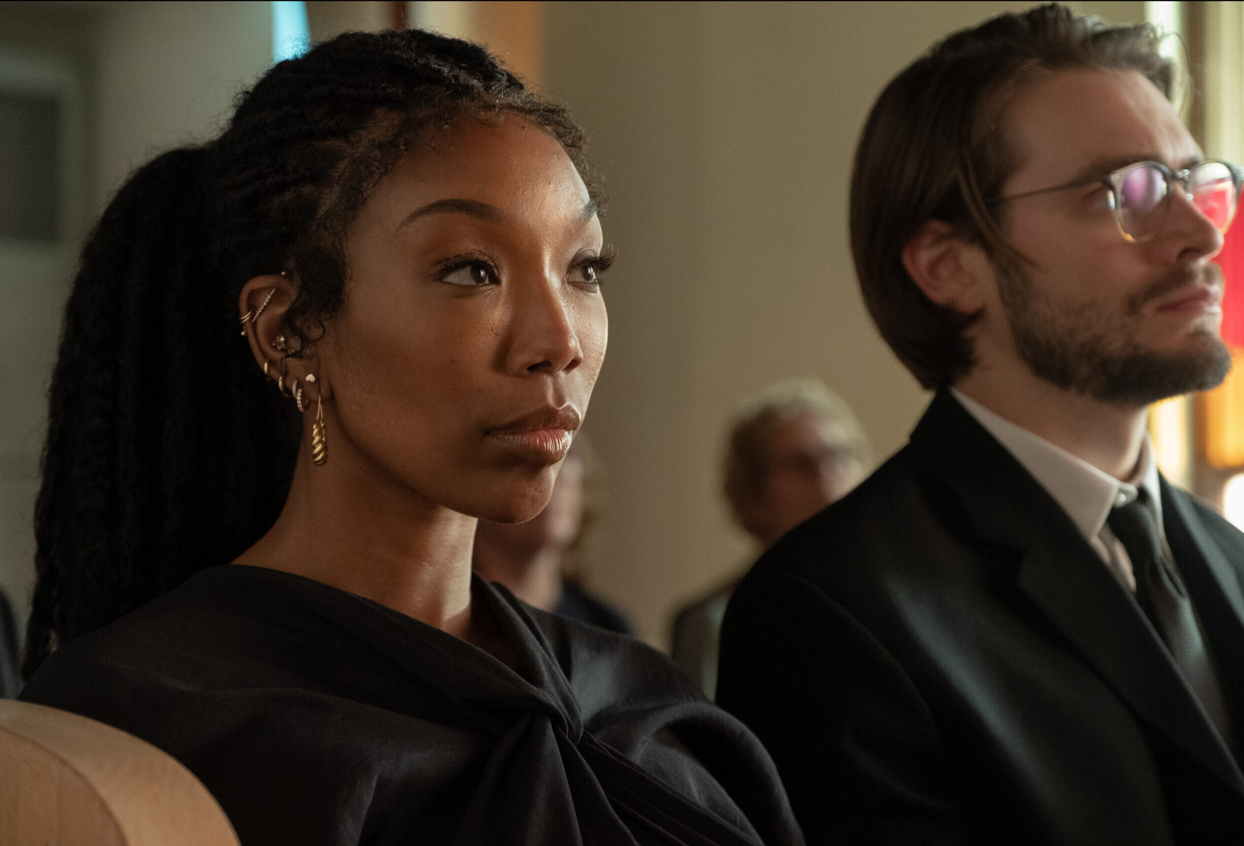 Brandy Norwood in A24’s film The Front Room…